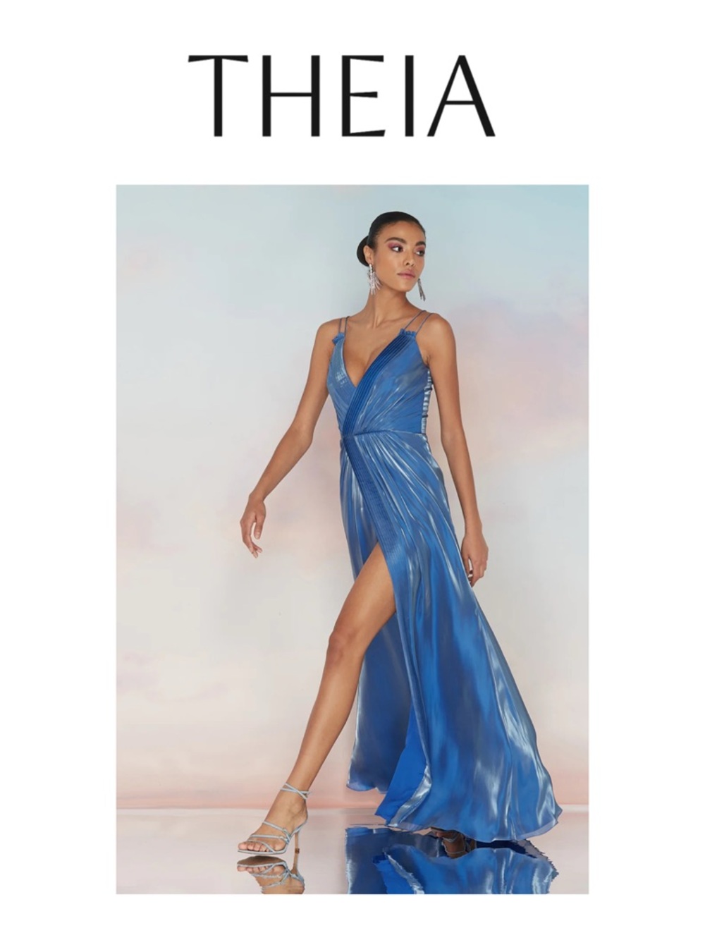 THEIA Maya Liquid Column Gown